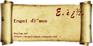 Engel Ámos névjegykártya